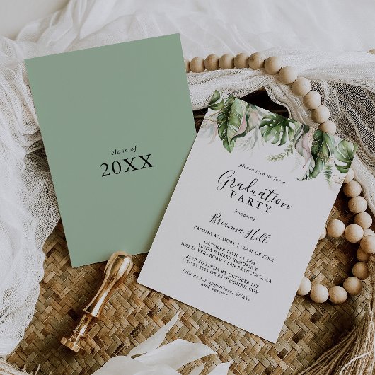 金ゴールド熱帯緑化卒業党 招待状