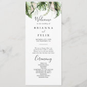 金ゴールド熱帯緑結婚式 プログラム (正面)