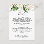 金ゴールド熱帯葉フローラ結婚の詳細 エンクロージャーカード (正面)