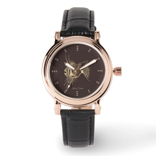 金ゴールド熱帯魚 腕時計 (正面)