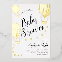 金ゴールド熱気球ベビーシャワー
