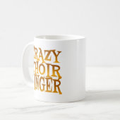 金ゴールド熱狂するで合唱団の歌手 コーヒーマグカップ (正面左)