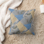 金ゴールド熱狂するのキルトnティール(緑がかった色) クッション (ブランケット)