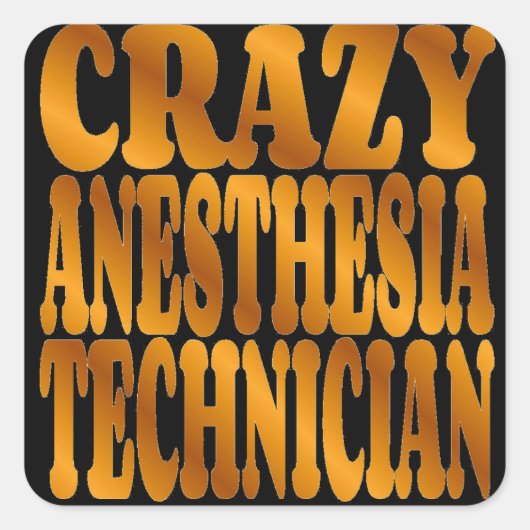 金ゴールド熱狂する麻酔技師 スクエアシール (正面)