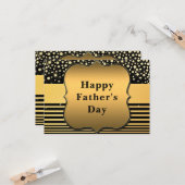 金ゴールド父のデイカードと文字最高のパパ カード (正面/裏面インサイチュ)