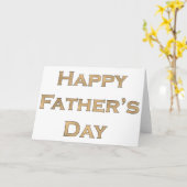 金ゴールド父の日文字デザイン カード (黄色い花)