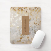 金ゴールド牛革パーソナライズされたプリント金属マウスパッド マウスパッド (マウス)