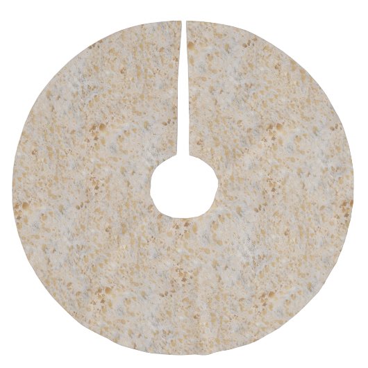 金ゴールド牛革メタリックウェスタンモダンクリスマス ブラッシュドポリエステルツリースカート (正面)