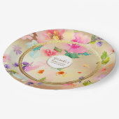 金ゴールド牡丹フローラ ペーパープレート (アングル)