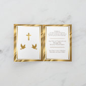 金ゴールド牧師の感謝の教会の記念日 カード (内部)