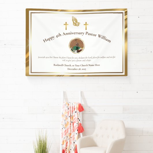 金ゴールド牧師の感謝チャーチアニバーサリーイベント 横断幕 (インサイチュ)