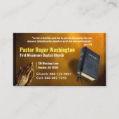 金ゴールド牧師またはディーコン聖書教会の名刺 名刺 (正面)