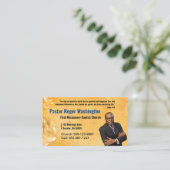 金ゴールド牧師またはDeacon写真教会の名刺 名刺 (スタンド正面)