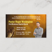 金ゴールド牧師またはDeacon写真教会の名刺 名刺 (正面)