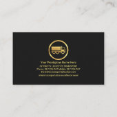 金ゴールド物流看板トラック 名刺 (裏面)