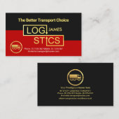 金ゴールド物流看板トラック 名刺 (正面/裏面)