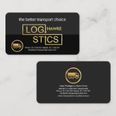 金ゴールド物流看板トラック 名刺 (正面/裏面)