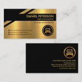 金ゴールド物素晴らし流路運送運転士 名刺 (正面/裏面)