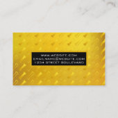 金ゴールド犬骨パターンビジネスカード 名刺 (裏面)