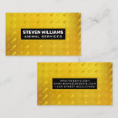 金ゴールド犬骨パターンビジネスカード 名刺 (正面/裏面)