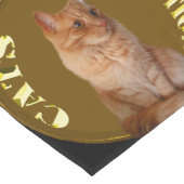 金ゴールド猫コインにジンジャー猫と ショートテーブルランナー (コーナー)