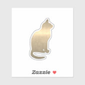 金ゴールド猫 シール (シート)