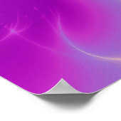 金ゴールド獣医シンボルピンク明るい赤紫色 ポスター (角)