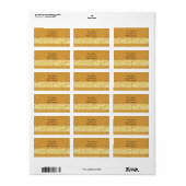 金ゴールド獣毛模様 ラベル (フルシート)