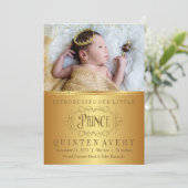 金ゴールド王子の出産のお知らせ 案内状 (スタンド正面)