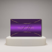 金ゴールド王室のとモノグラ縁どム付き高級パープル 名刺