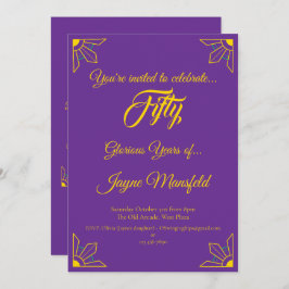 金ゴールド王室のの誕生日パーティーの招待 招待状