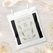 金ゴールド王室のアールデコモノグラ結婚ム感謝 フェイバーバッグ (クリップ留めされた状態)