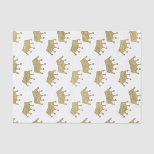 金ゴールド王室のクラウンズ童話プリンセスベビーシャワー 薄葉紙 (正面)