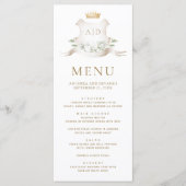 金ゴールド王室のクレスト結婚クラウン メニュー (正面)