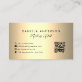 金ゴールド王室のグリッターラグジュアリーグラマラスQRコード 名刺 (裏面)