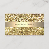 金ゴールド王室のグリッターラグジュアリーグラマラスQRコード 名刺 (正面)