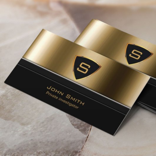 金ゴールド王室のシールド調査員 名刺