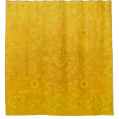 金ゴールド王室のタイル壁紙パターン シャワーカーテン (正面)