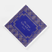 金ゴールド王室のネイビー素晴らしブルーギャツビー結婚アールデコ (コーナー)