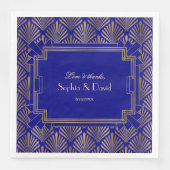 金ゴールド王室のネイビー素晴らしブルーギャツビー結婚アールデコ (正面)