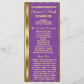 金ゴールド王室のパープル結婚のカスタム計画 プログラム (正面)