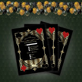 金ゴールド王室のフルーアデリス素晴らしギャツビー結婚ズ 出欠カード