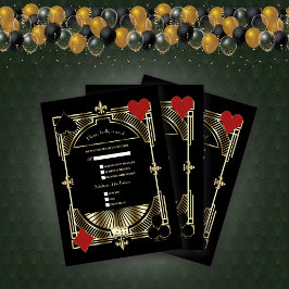 金ゴールド王室のフルーアデリス素晴らしギャツビー結婚ズ 出欠カード