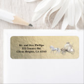 金ゴールド王室のプリンセスストーリーブックキャリッジ&ユニコーン ラベル (インサイチュ)