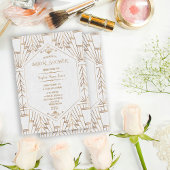 金ゴールド王室のホワ素晴らしイトギャツビー1920sブライダルシャワー 招待状