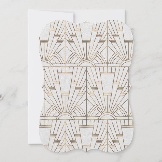 金ゴールド王室のホワ素晴らしイトギャツビー1920sブライダルシャワー 招待状 (裏面)