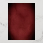 金ゴールド王室のレッドエレガントヴィンテージキンセアニェラ 箔招待状 (裏面)