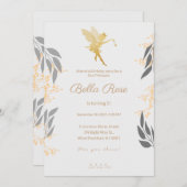 金ゴールド王室の探し5歳の誕生日招待状 招待状 (正面/裏面)