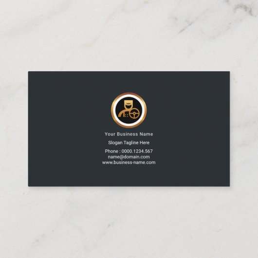 金ゴールド王室の波ブラッエレガントク運転手 名刺 (裏面)