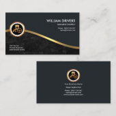 金ゴールド王室の波ブラッエレガントク運転手 名刺 (正面/裏面)